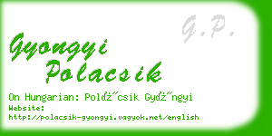 gyongyi polacsik business card